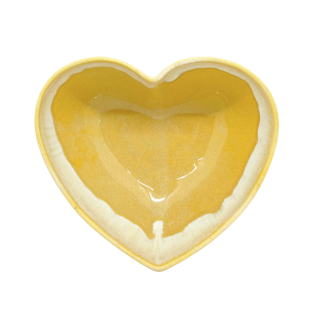 Bol coeur jaune