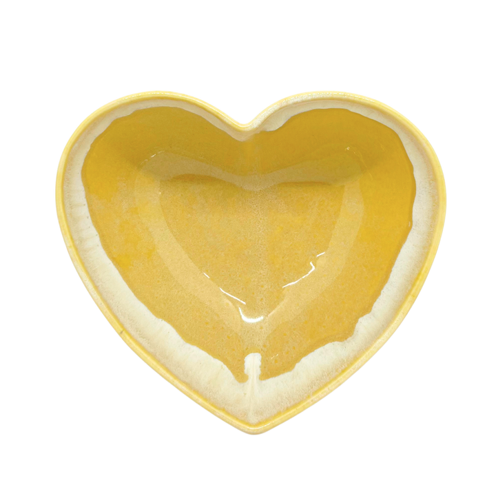 Bol coeur jaune