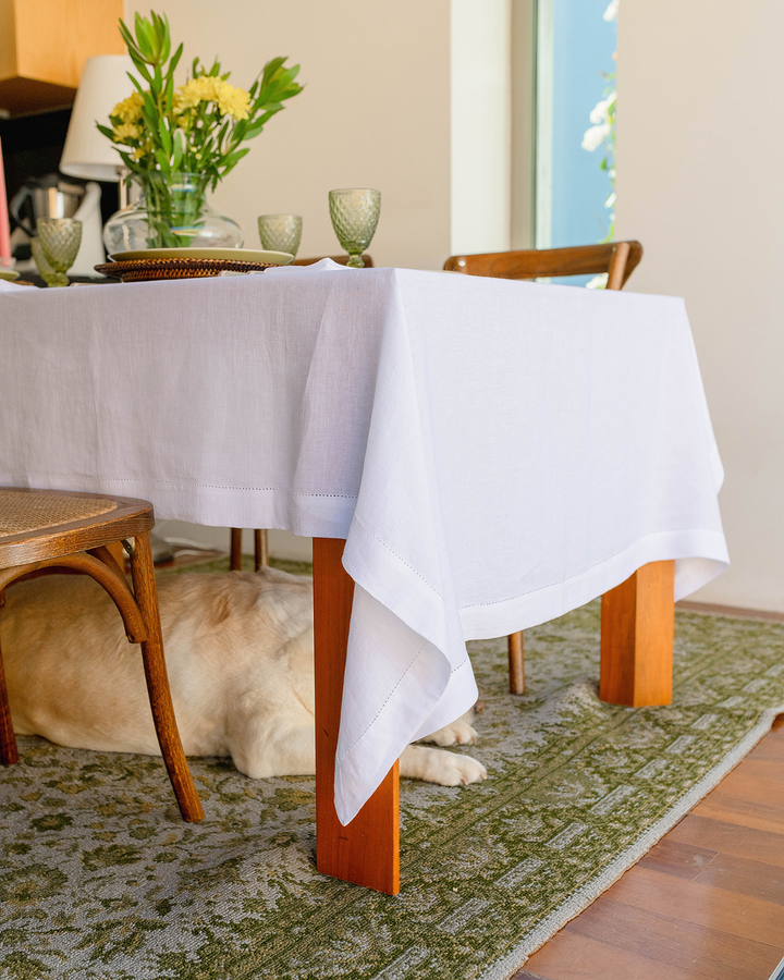 Nappe en lin/coton avec point ouvert Nappes Mariaida Home