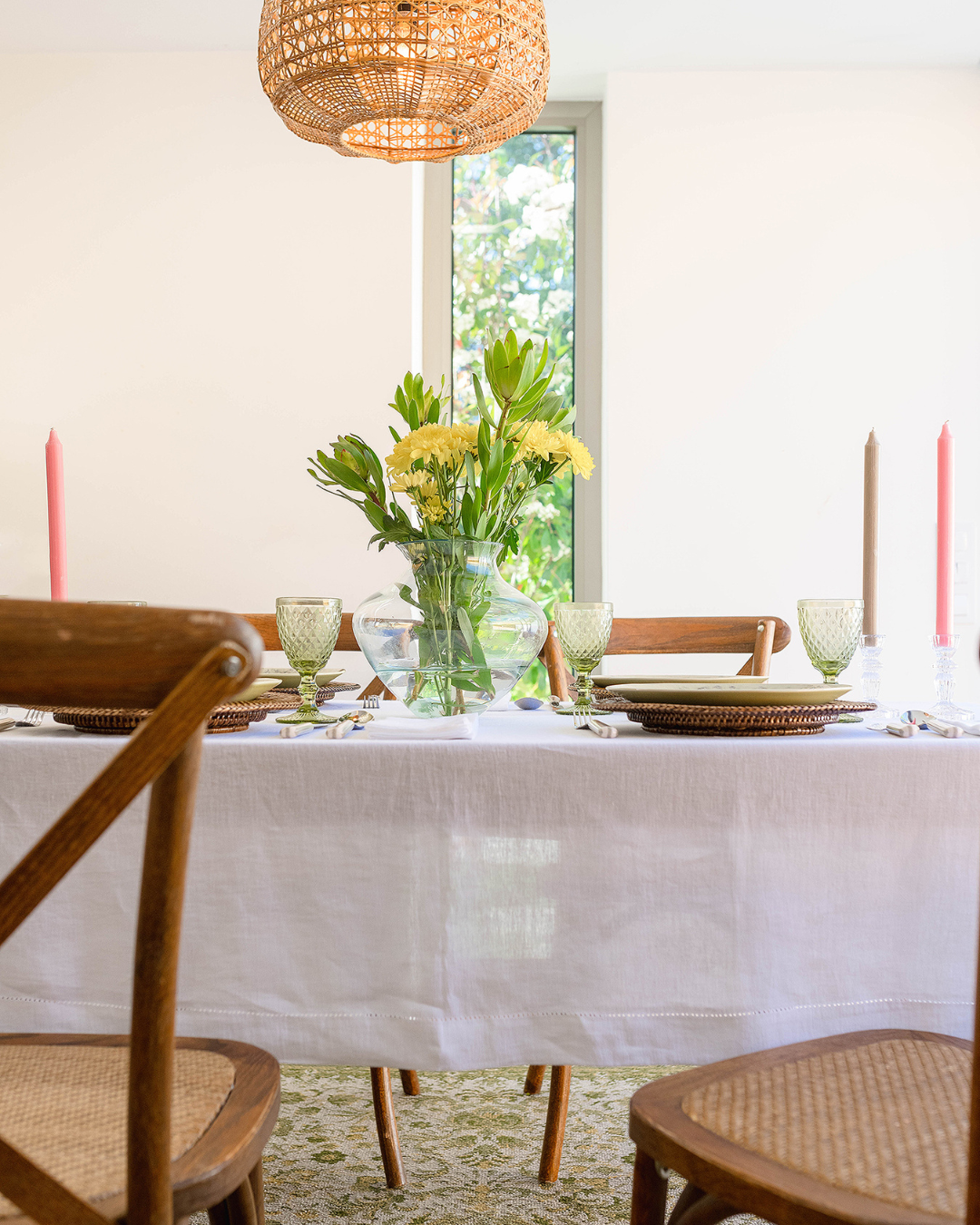 Nappe en lin/coton avec point ouvert Nappes Mariaida Home