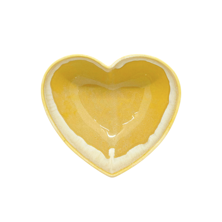 Bol coeur jaune