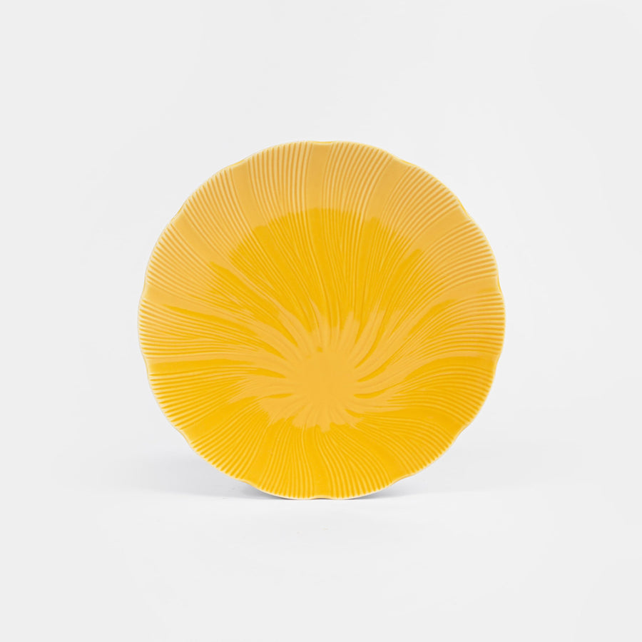 L'assiette plate en porcelaine Tahiti - Jaune Assiettes à diner Ogre la Fabrique