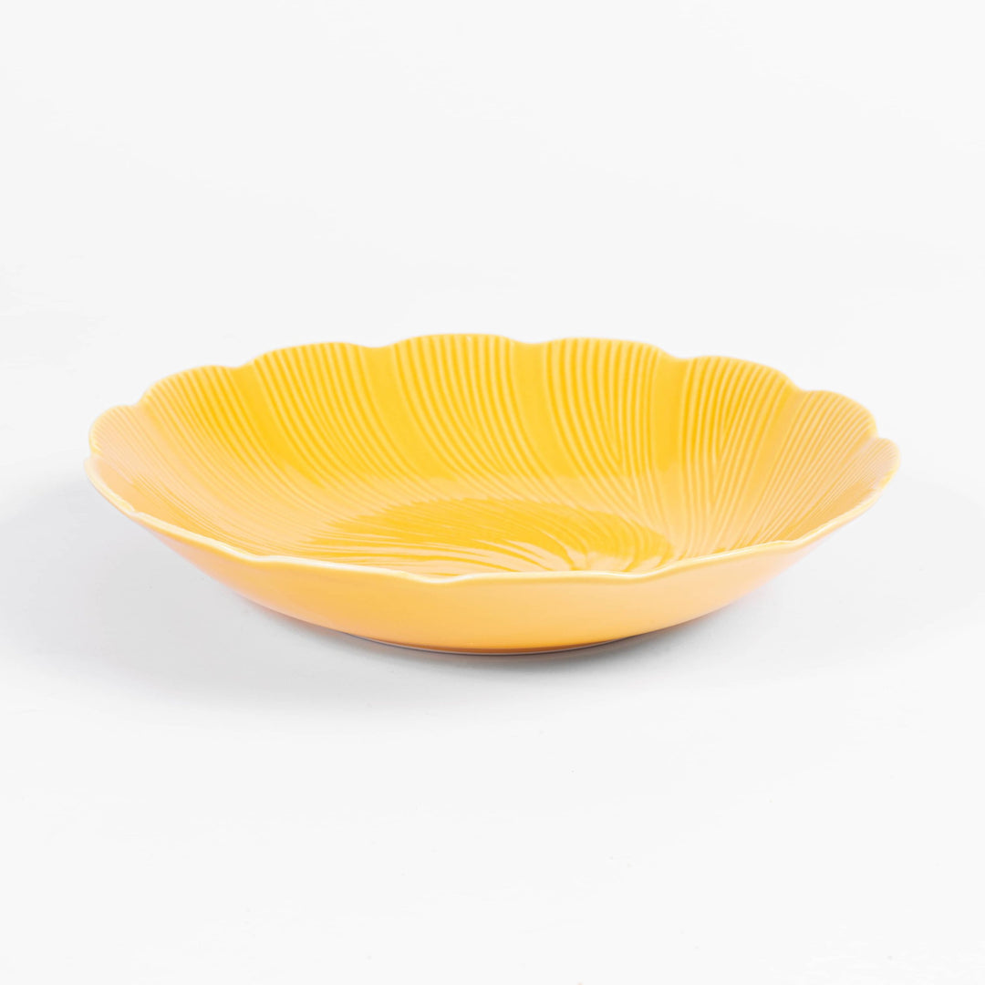 L'assiette creuse en porcelaine Tahiti - Jaune Assiettes creuses Ogre la Fabrique