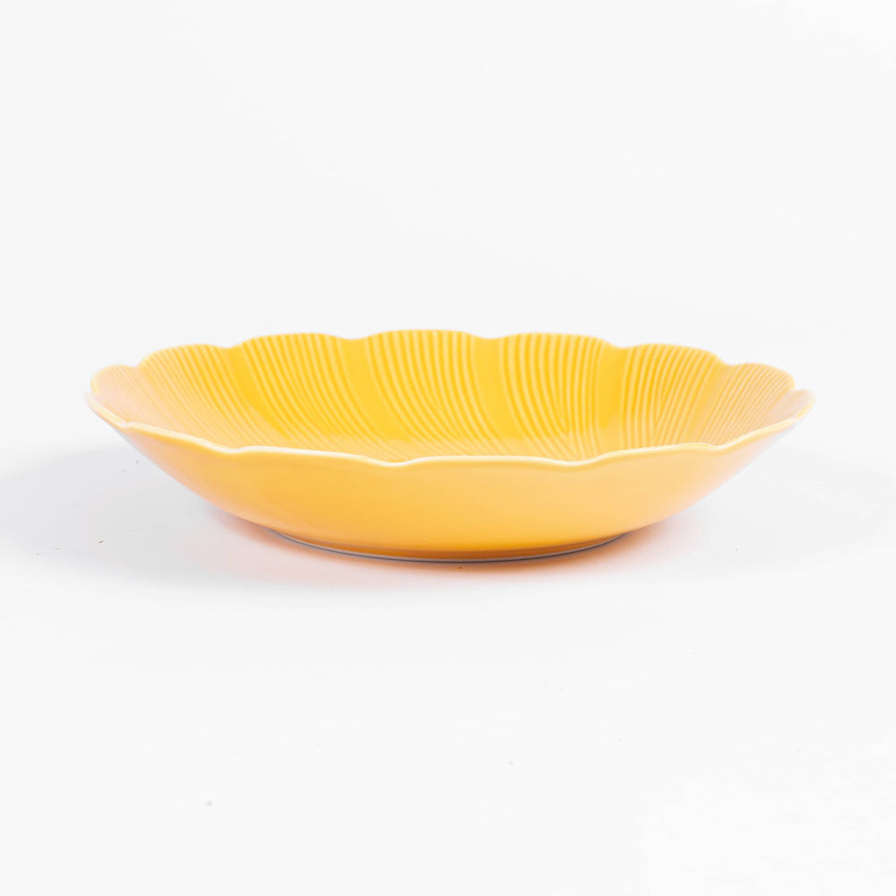 L'assiette creuse en porcelaine Tahiti - Jaune Assiettes creuses Ogre la Fabrique
