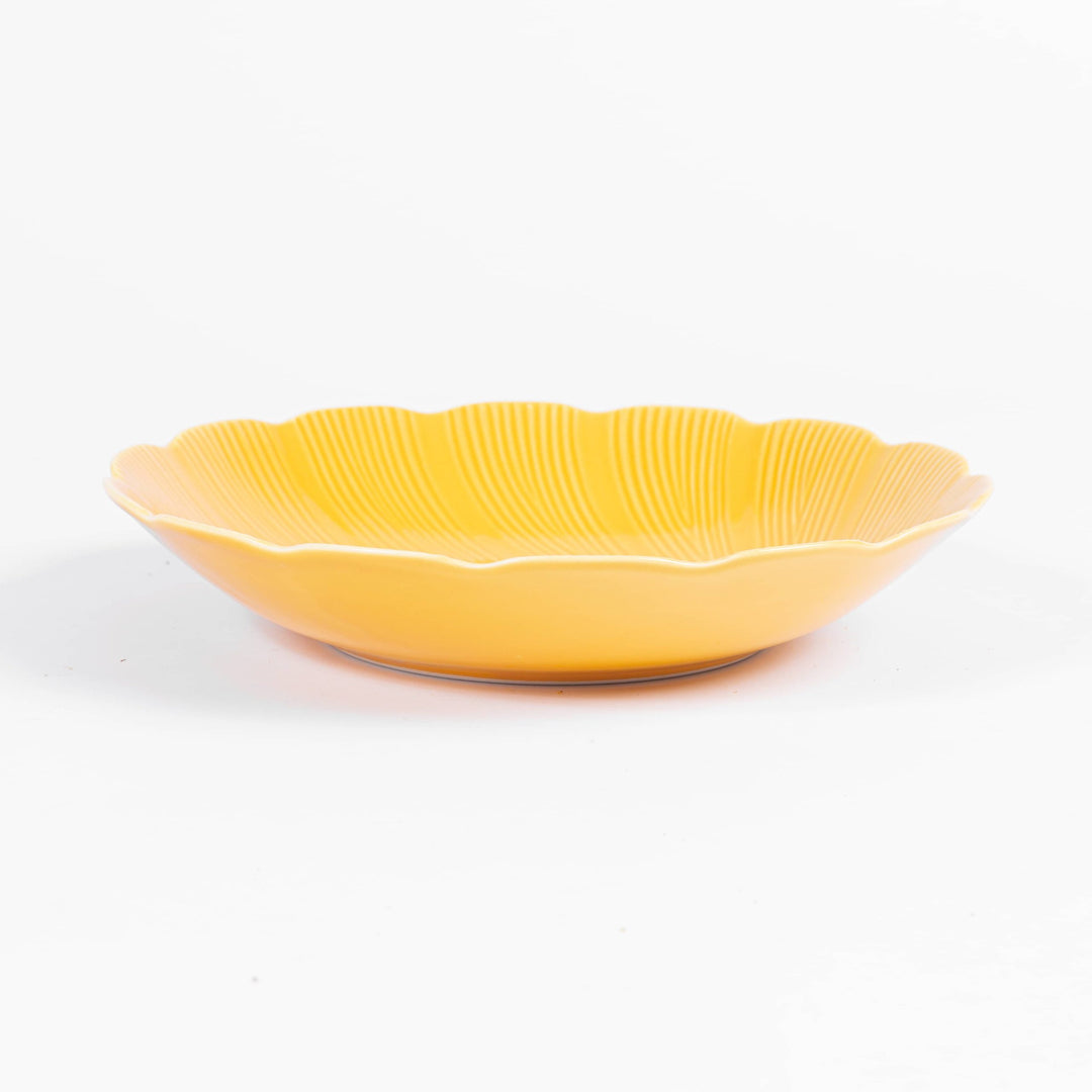 L'assiette creuse en porcelaine Tahiti - Jaune Assiettes creuses Ogre la Fabrique
