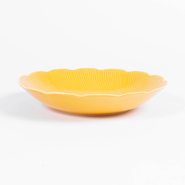 L'assiette creuse en porcelaine Tahiti - Jaune Assiettes creuses Ogre la Fabrique