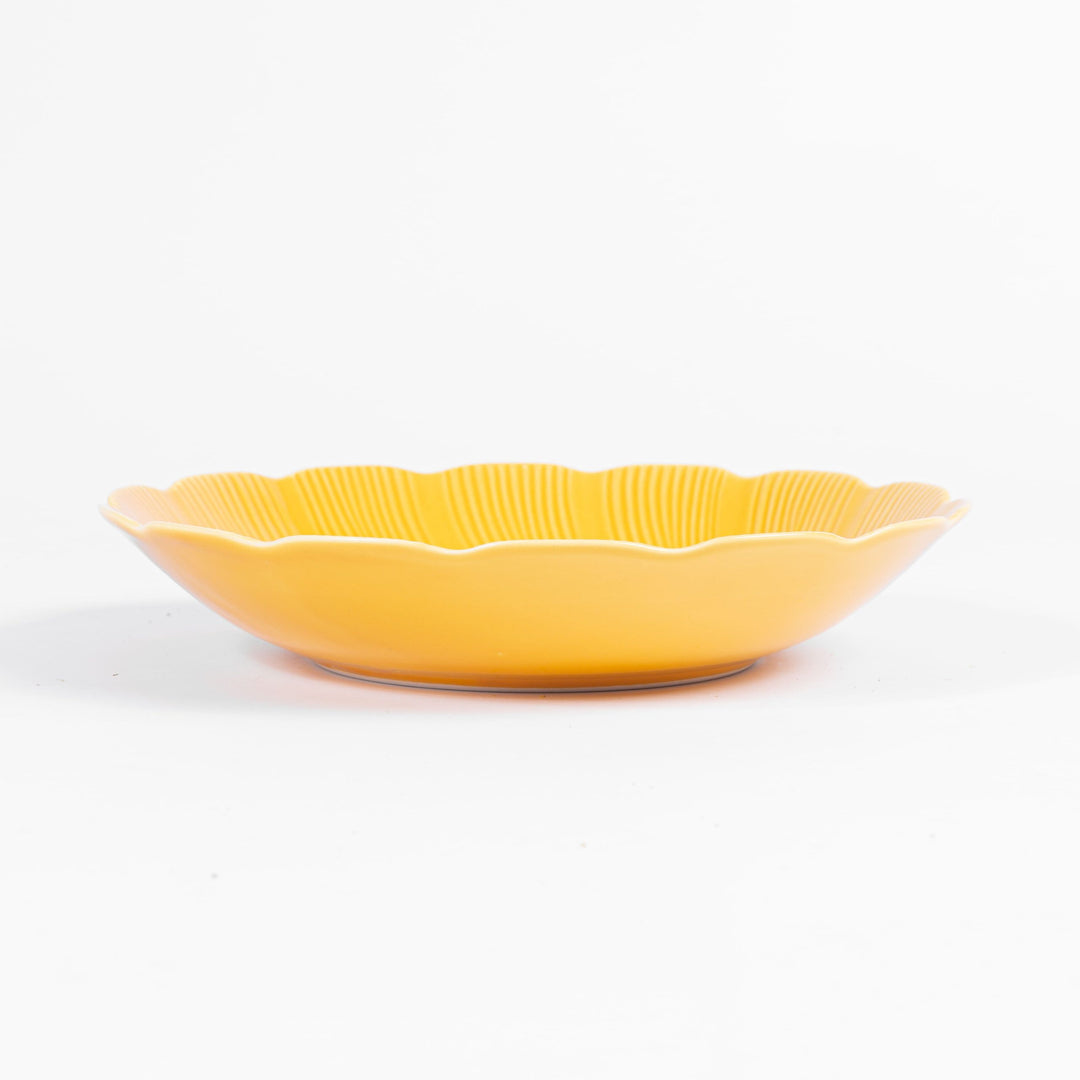 L'assiette creuse en porcelaine Tahiti - Jaune Assiettes creuses Ogre la Fabrique