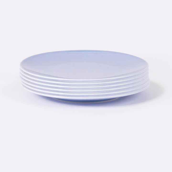 La grande assiette en porcelaine ronde - Bleu pastel Assiettes à diner Ogre la Fabrique