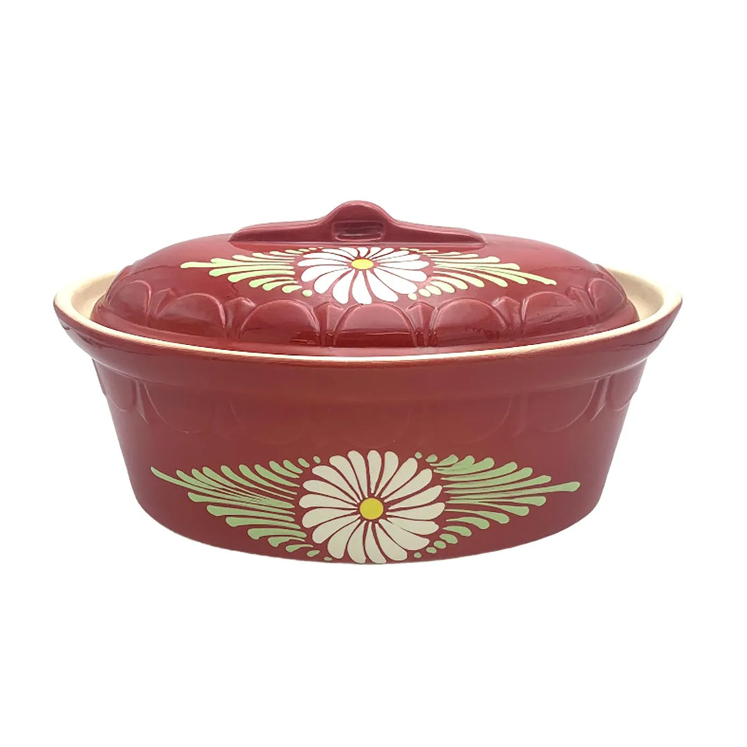 Oval cherry daisy terrine