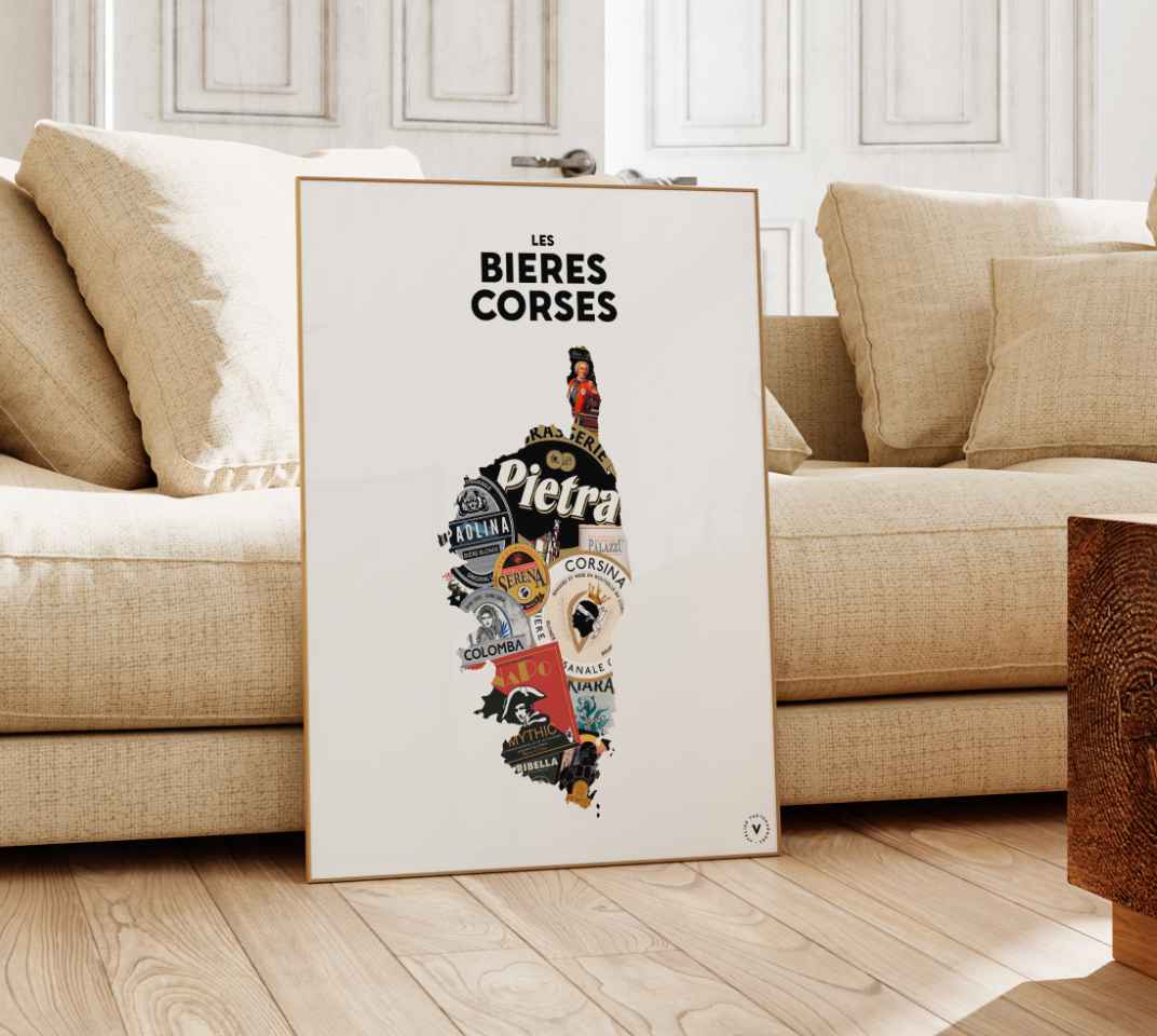 Carte des Bières corses Affiches Atelier Vauvenargues