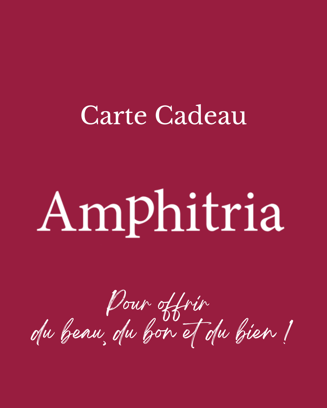 La Carte Cadeau Amphitria Cartes cadeaux Amphitria