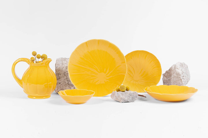 L'assiette creuse en porcelaine Tahiti - Jaune Assiettes creuses Ogre la Fabrique