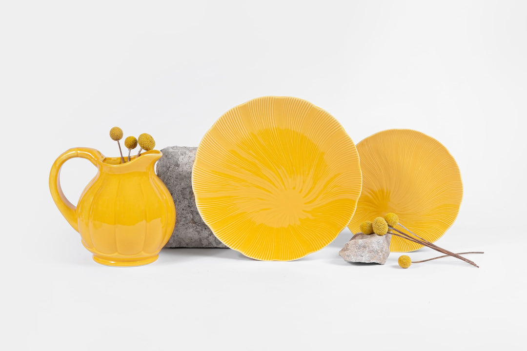 L'assiette à dessert en porcelaine Tahiti - Jaune Assiettes à dessert Ogre la Fabrique