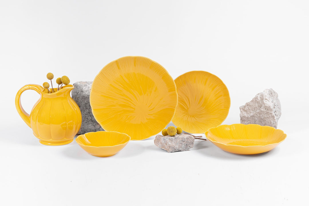 L'assiette à dessert en porcelaine Tahiti - Jaune Assiettes à dessert Ogre la Fabrique