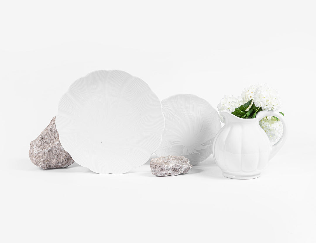 L'assiette plate en porcelaine Blanche - Tahiti Assiettes à diner Ogre la Fabrique