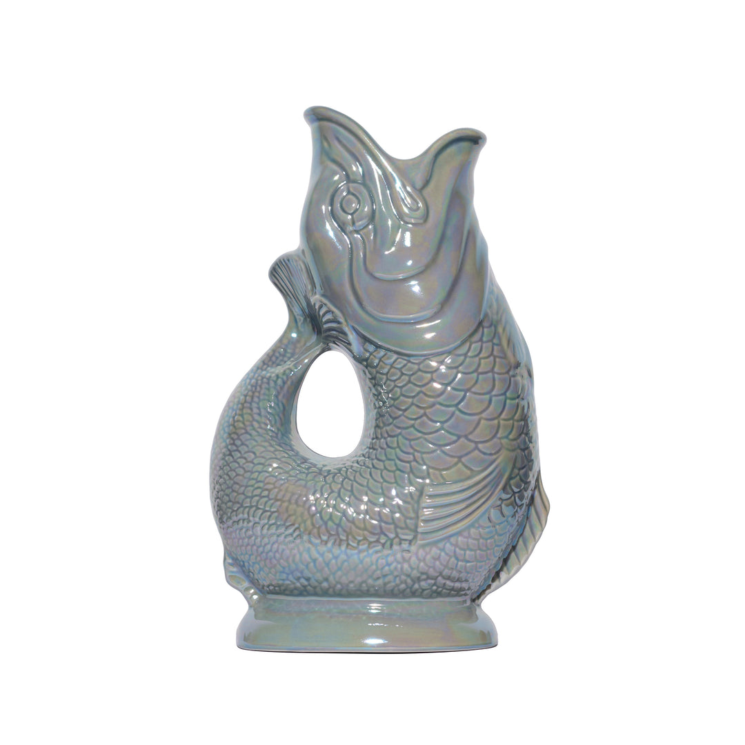 Autenthique Carafe GlouGlou Poisson | Gluggle jug | Gris foncé irisé