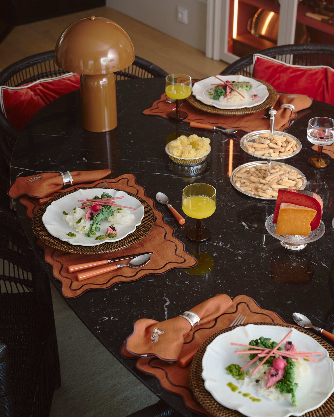 Beja Placemat, Terracotta on Terracotta