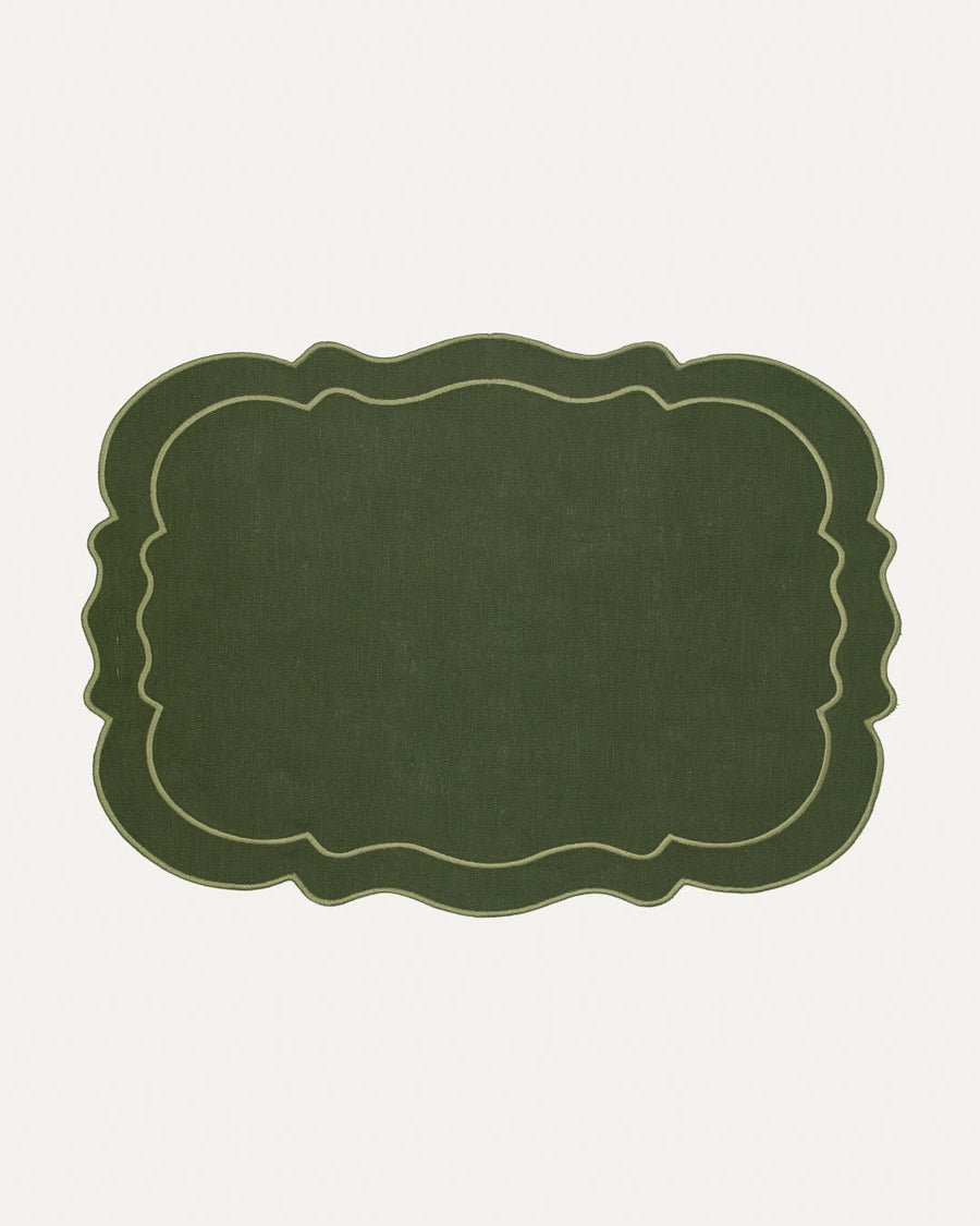 Set de table Clou, vert et feston vert Sets de table Mariaida Home