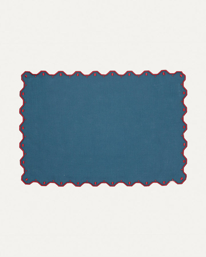 Set de table Porto, Bleu et Rouge Sets de table Mariaida Home