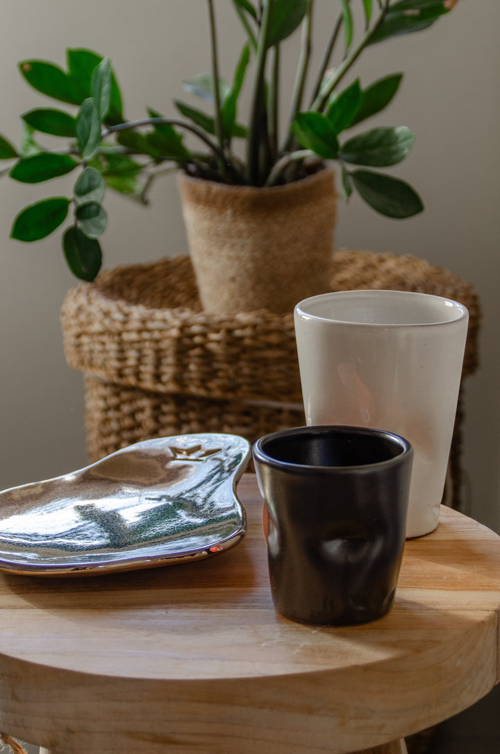 Petite assiette / repose-cuillère - 1 pièce - Platine