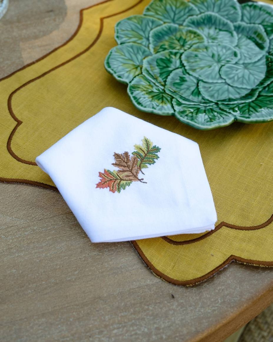 Serviette feuilles
