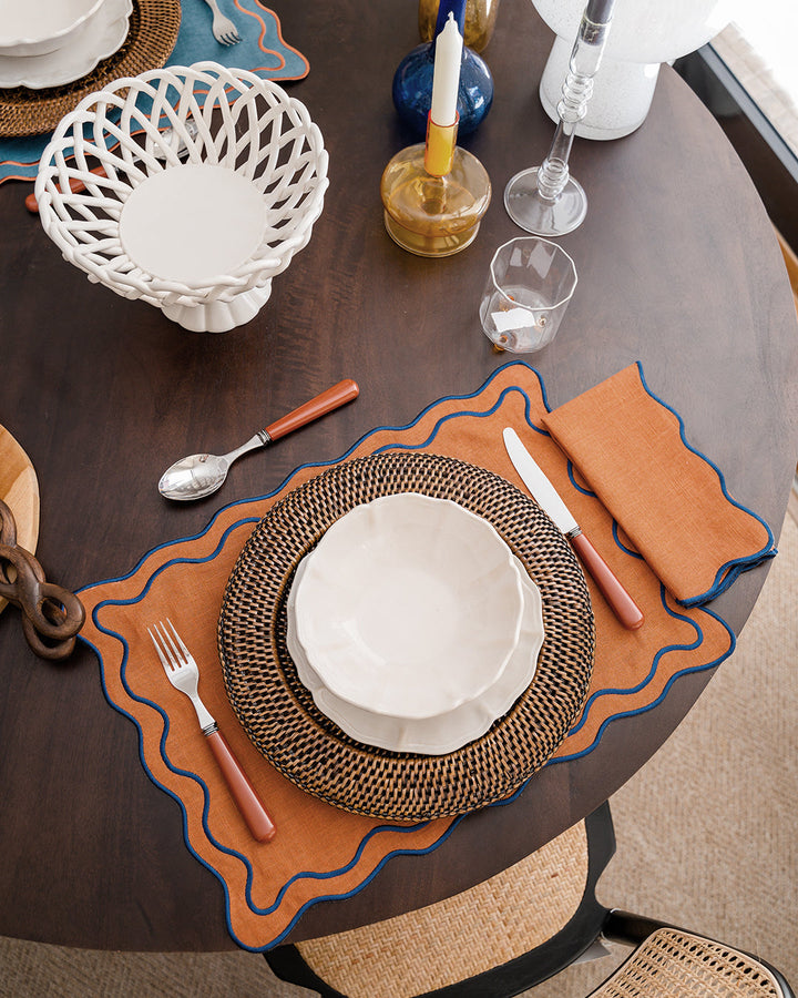 Set de table Beja bleu et terracota