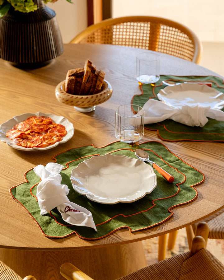Belmonte Placemat, Green and Terracotta