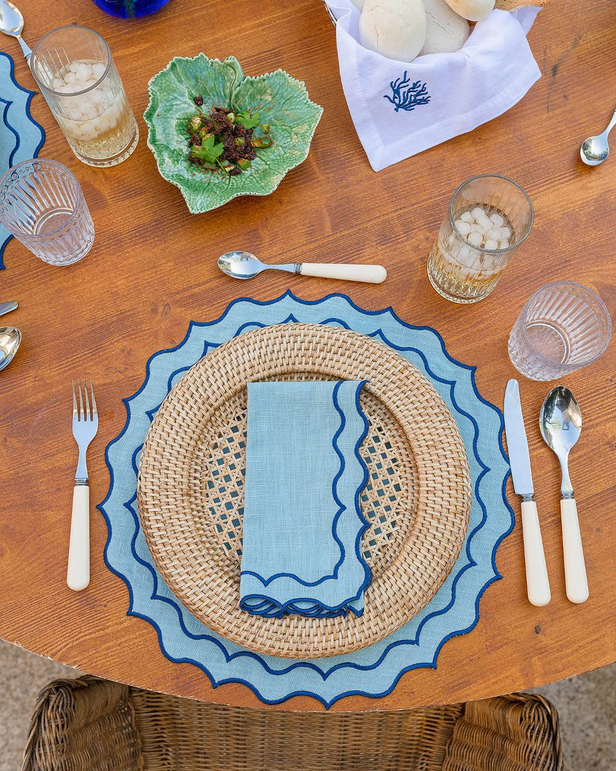Set de table Navy, bleu ciel et bleu marine Sets de table Mariaida Home