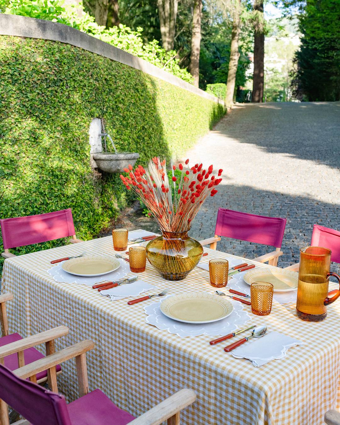 Set de table Iris, beige et blanc Sets de table Mariaida Home