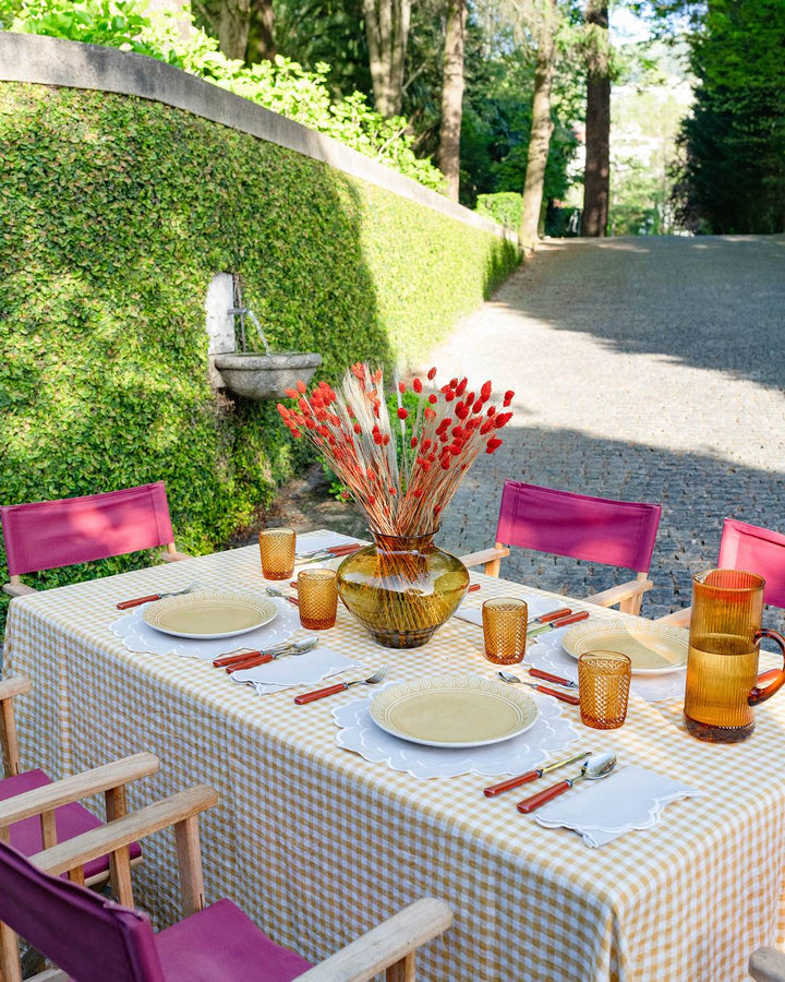 Set de table Iris, beige et blanc Sets de table Mariaida Home
