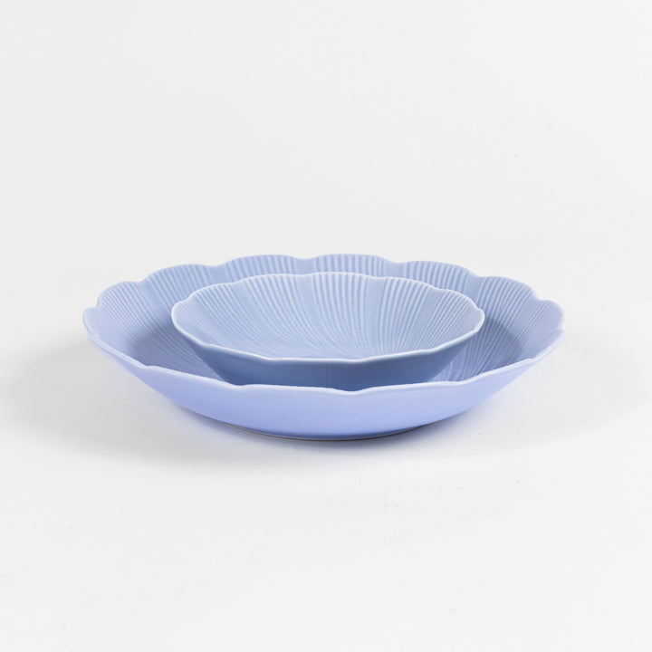 L'assiette creuse en porcelaine Tahiti - Bleu Assiettes creuses Ogre la Fabrique