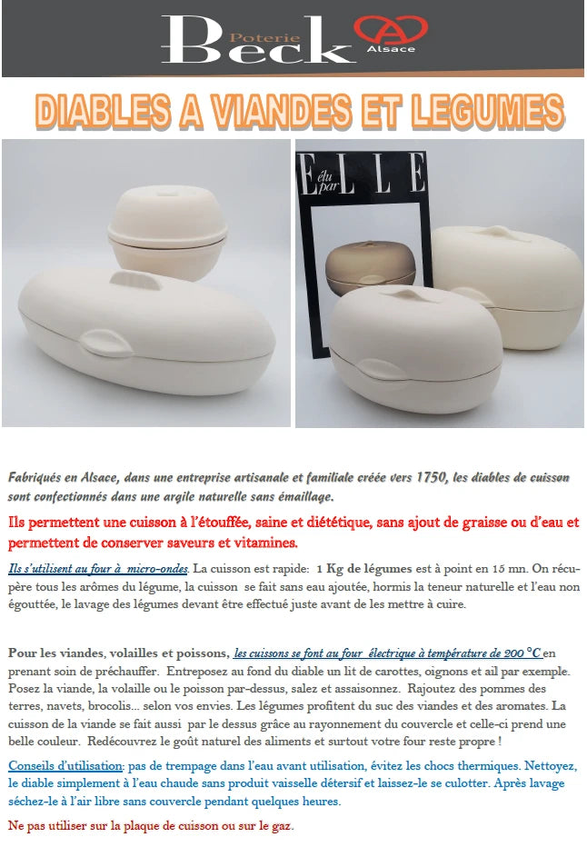 Diable rond Diables Poterie Beck