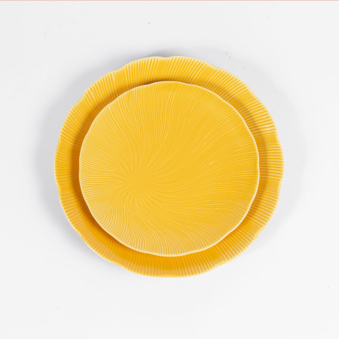 L'assiette à dessert en porcelaine Tahiti - Jaune Assiettes à dessert Ogre la Fabrique