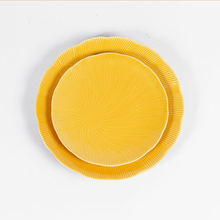 L'assiette à dessert en porcelaine Tahiti - Jaune Assiettes à dessert Ogre la Fabrique