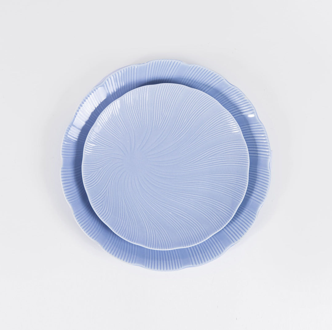 L'assiette à dessert en porcelaine Tahiti - Bleu Assiettes à dessert Ogre la Fabrique