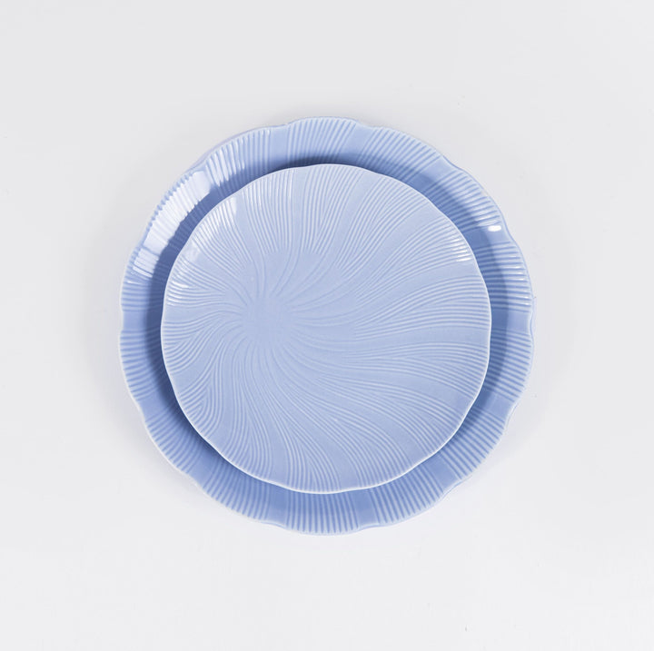 L'assiette à dessert en porcelaine Tahiti - Bleu Assiettes à dessert Ogre la Fabrique