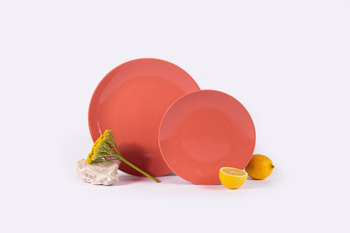La grande assiette en porcelaine ronde - Terracotta Assiettes à diner Ogre la Fabrique