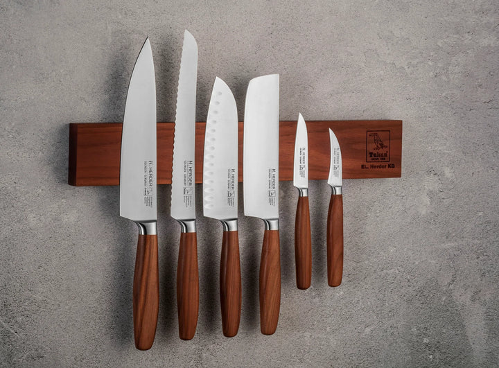 Eterno 7-piece knife set, plum wood, forged, with magnetic bar 