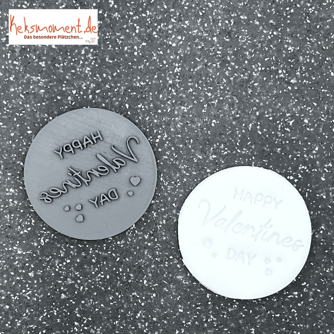 Happy Valentine's Day cookie stamp