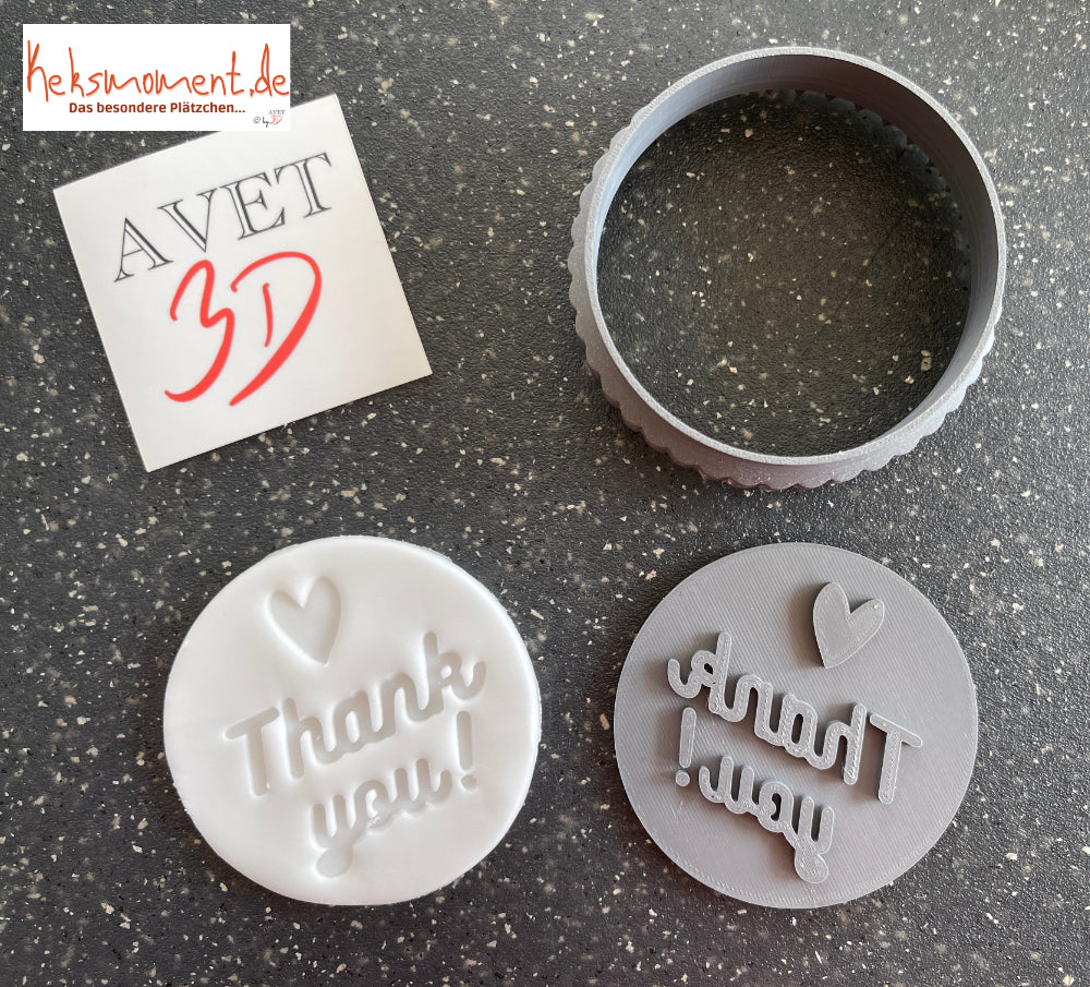 "Thank You" cookie stamp