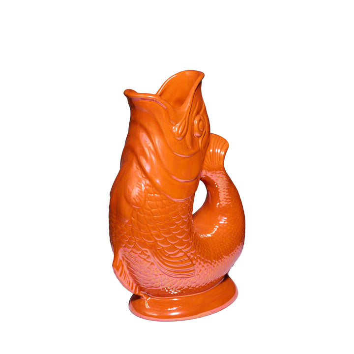 Autenthique Carafe GlouGlou Poisson | Gluggle jug | Orange irisé