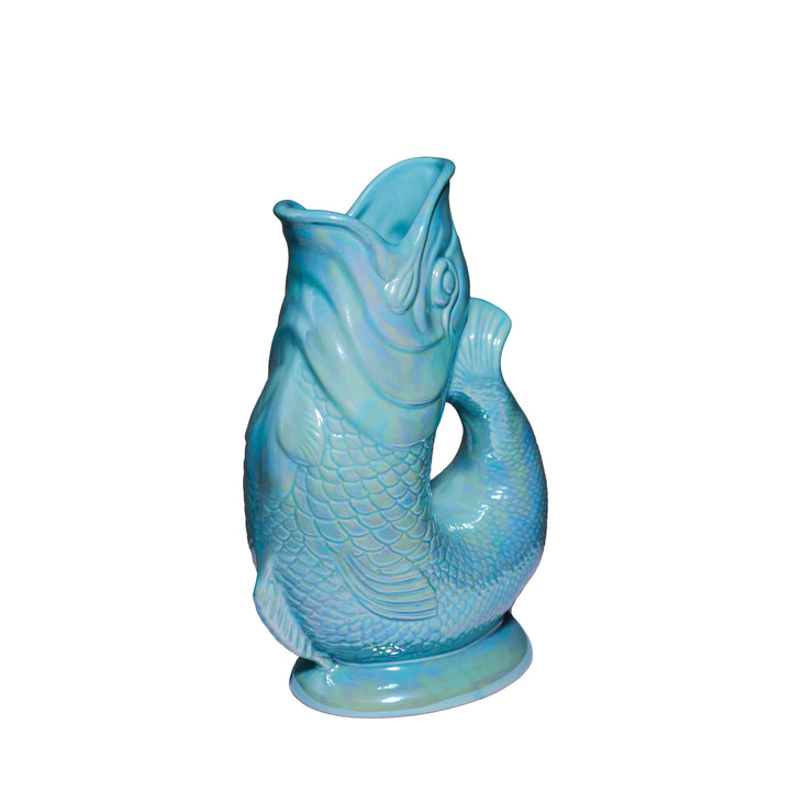 Autenthique Carafe GlouGlou Poisson | Gluggle jug | Eau du Nil irisé