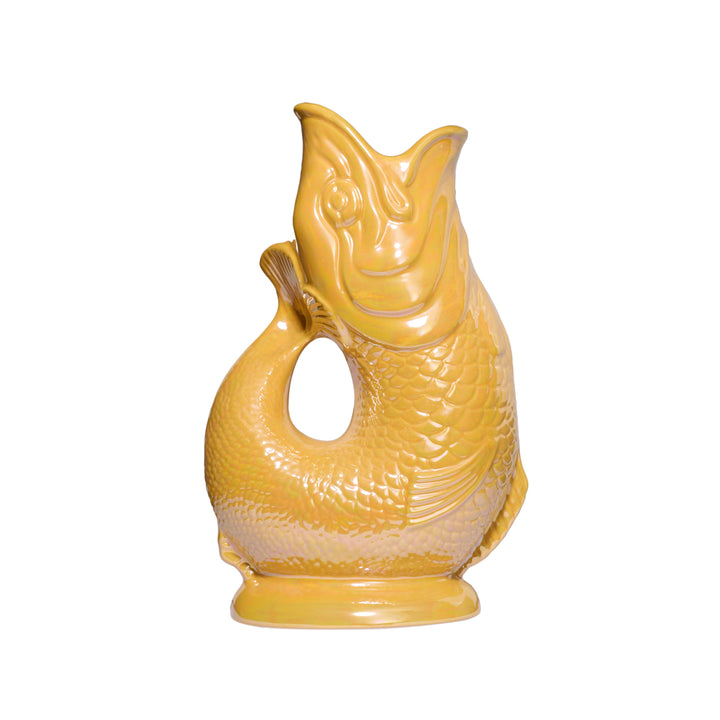 Authentic Fish Gluggle Jug | Gluggle jug | Iridescent yellow