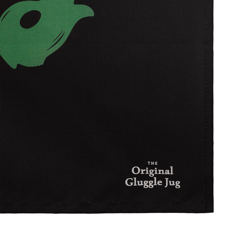 Black cotton tea towel "Gluckis Volants"