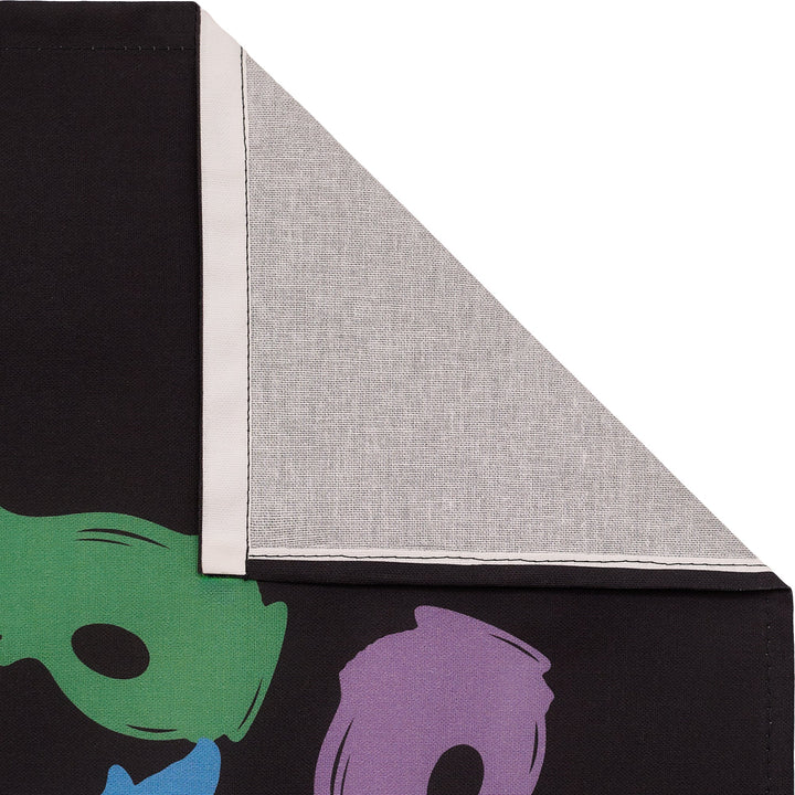 Black cotton tea towel "Gluckis Volants"