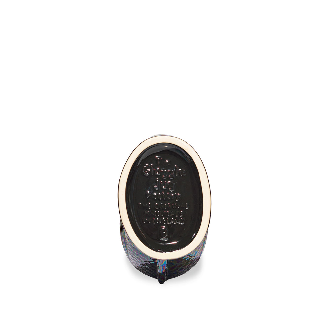 Authentic GlouGlou Fish Carafe | Gluggle Jug | Iridescent Black