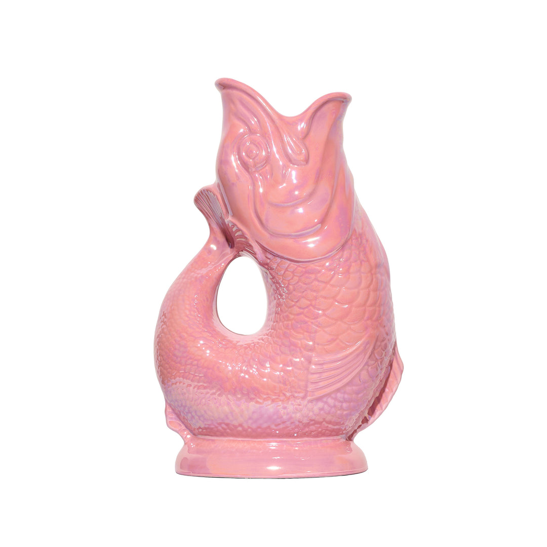 Authentic GlouGlou Fish Carafe | Gluggle jug | Iridescent pink