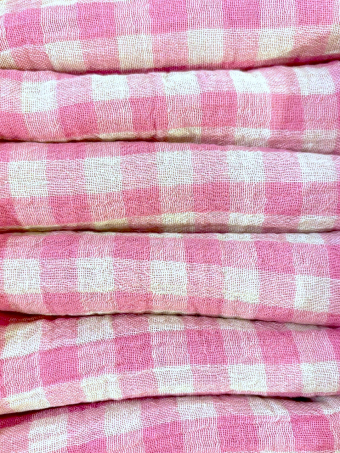 Box of 6 fabric table napkins, Petite Vichy Bonbon model, made in France