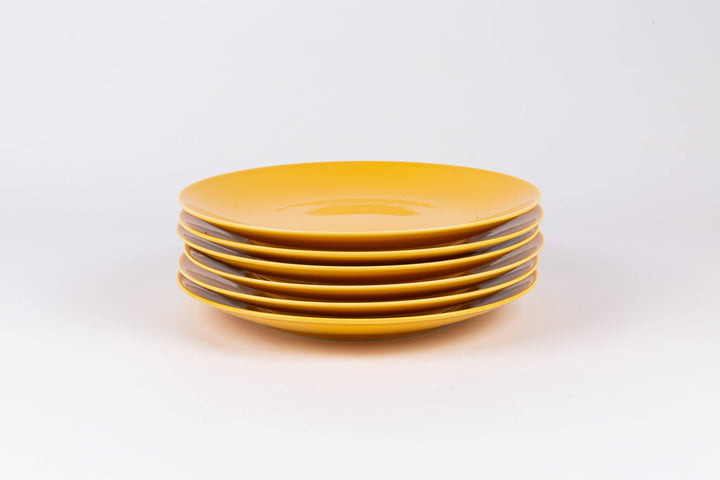 La grande assiette en porcelaine ronde - Jaune moutarde Assiettes à diner Ogre la Fabrique