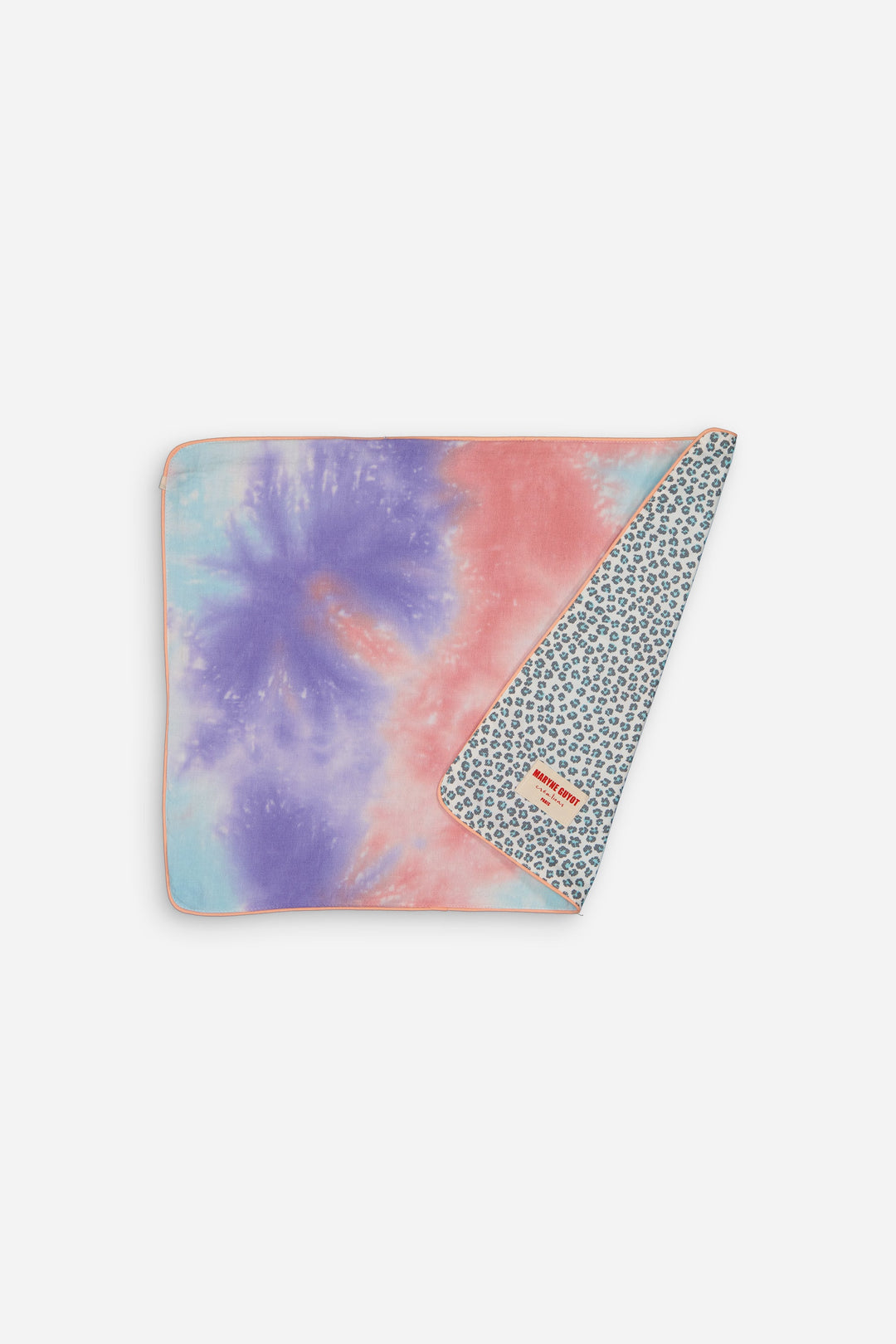 Set de table réversible motif Graou turquoise et tie and dye violet - Graou Bleu- Lot de 2